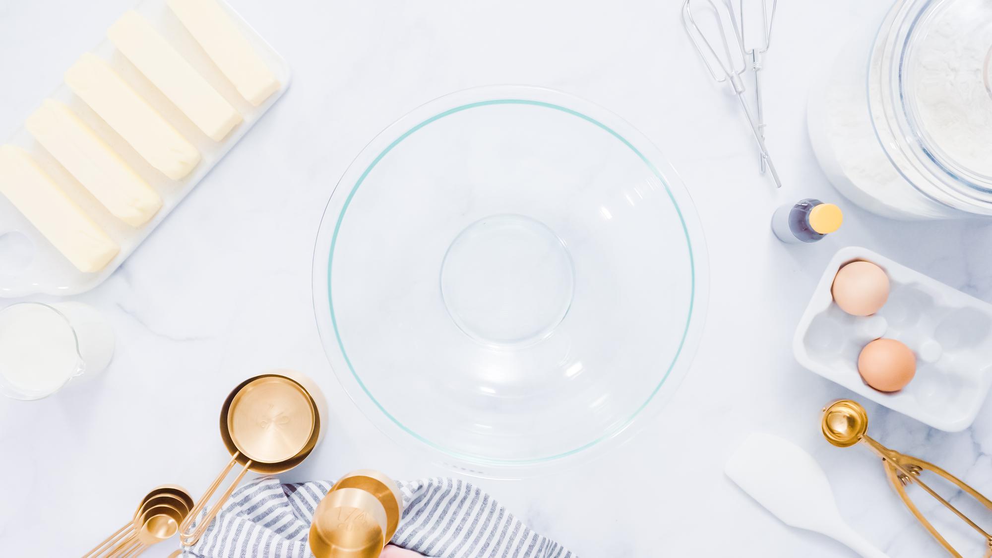 Assorted course materials and plated dishes on table